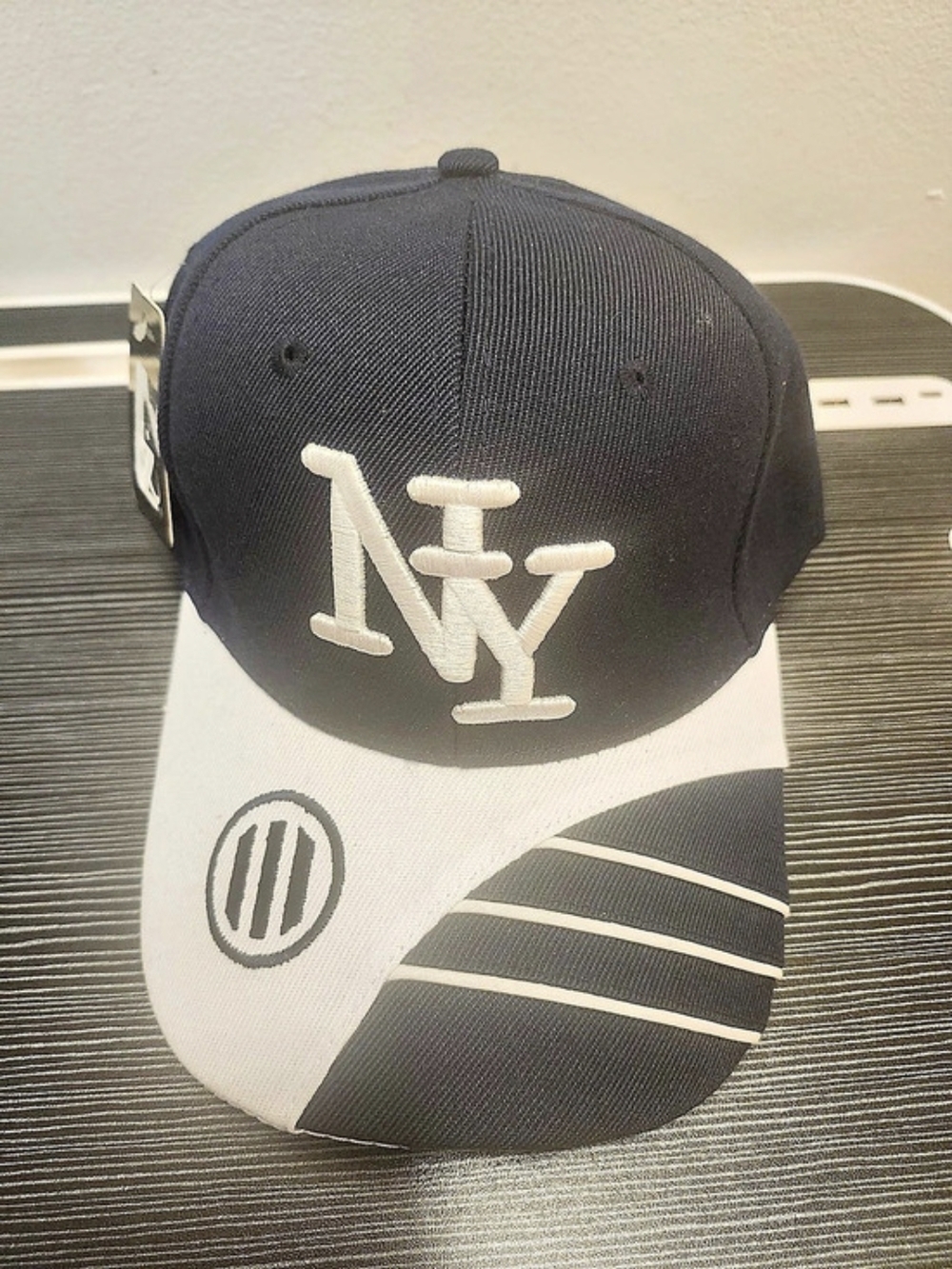 Black & White Embroidered Hat